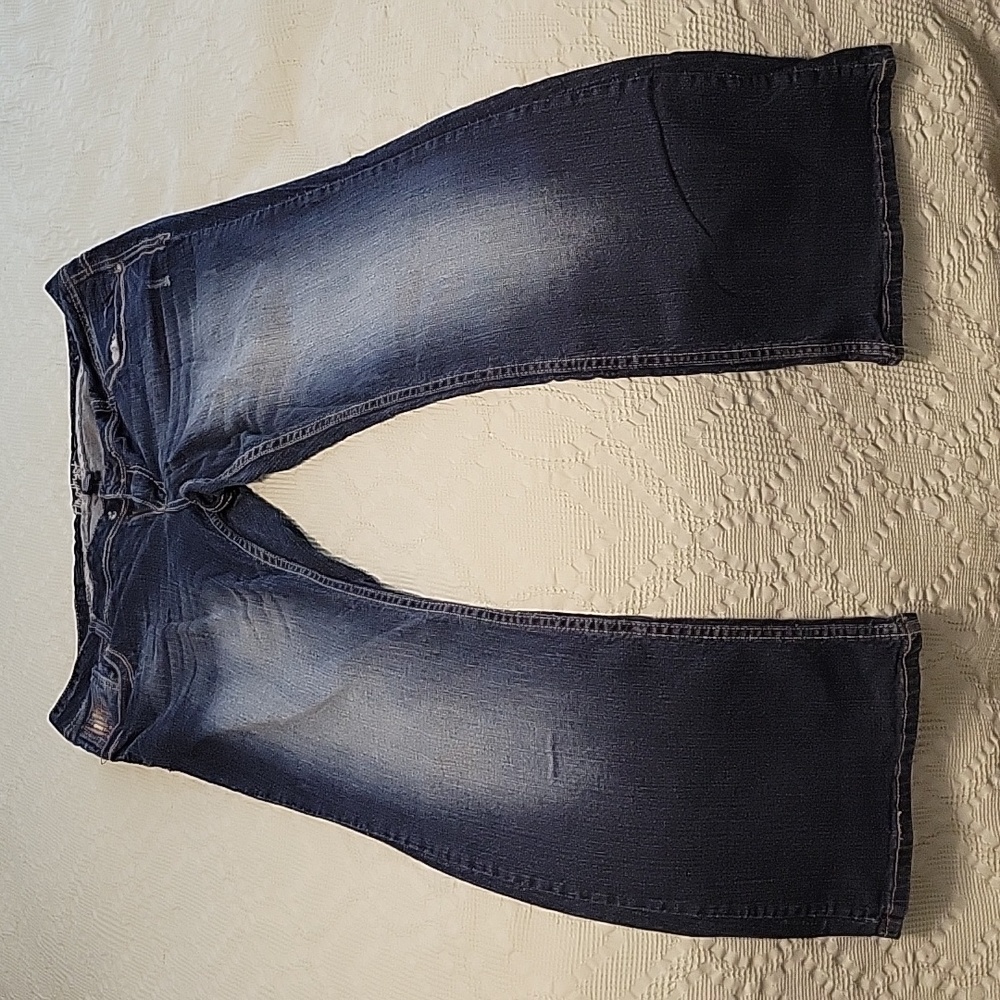 Amethyst, Lightly Distressed Jeans, 20 Waist, 30 Inseam.